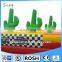 Commercial inflatable slide decorated with cars for Kids and Adults Amusement
