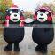 2017 China professional costume supplier new style adult Kumamon mascot costume