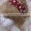 Aidocrystal Red wedding hair piece bridal headpiece handmade rhinestone lace indian flower accessories