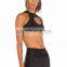 Custom logo cutout active wear women yoga bra sport fitness gym wear