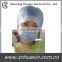 Disposable nonwoven face mask with tie or earloop
