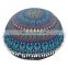 Round Pillow Cover, Decorative Mandala Pillow Sham, Bohemian Ottoman Poufs
