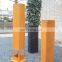 Laser cut corten steel column sign for landscape architecture