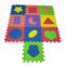 QT MAT Non-toxic Odorless 12in x 12in 10pcs/set Child EVA Shapes Floor Puzzle Play Mat