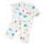Short Sleeve Muslin Cotton Unisex Baby Romper Clothes for Newborn Infant With Button Summer