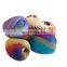 Yarncrafts Wholesale Elegant Natural 3.6NM 100% Wool Multi Colored Self Striping Variegated Yarn