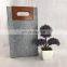 factory supply customized size felt drawstring wine bag