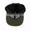 Hip hop 6 panel flat brim black raised embroidery snapback cap