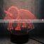 Triceratops 3D LED Lamp dinosaur fans gifts movie Figure Light Colorful Decorative Night Light Kid Christmas Boy teenager Gift