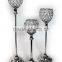 Crystal Ball Centerpiece Wedding Gold Candelabra, Gold Wedding Candle Holder