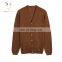 Men Simple V Neck Cashmere Wool Handmade Cardigan Sweater