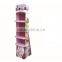 Eye catching advertising christmas ornament cardboard display rack with hook