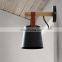 Modern minimalist macaron wood belt iron art led wall lamps for decoration