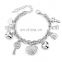 High Quality Fashionable Heart, Beetle Charm Bracelets Bangles For Women Gold Plated Bracelet Austrian Crystal Chain/