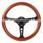 Classic steering wheel wood  flat pattern 350mm universal