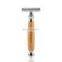 Metal Red Olivel Wood Private Label Eco-Friendly Changeable Long Double Edge Wooden Safety Razor Best Gift