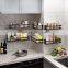 Kitchen Spice Rack Wall Mounted Punch Free Seasoning Shelf Storage Organizer Hanging Rack Bottle Rack