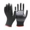 Mens13G polyester liner wells lamont nitrile coated work gloves