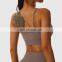 Seamless Adjustable Sling Straps Sports Bras Custom Sexy Wide Hem Fitness Workout Tops