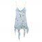 New Women's Fashion Printed Silk Mesh Short Dress with European and American Style