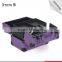 Small Professional Elegant Design Purple Portable Cosmetic makeup display Case beauty train box