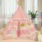 Pink Princess Child Tent + 100 Ocean Balls Kids Game House Wave Balls Indoor And Outdoor Play Tent ,Girl Gift