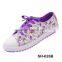 Wholesale new 2015 casual shoes for women floral print low cut canvas shoes