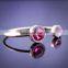 Beautiful Gorgeous Partywear Red Crystals Free Size Adjustable Bangles