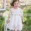 Fashion Children Girl Lace Rosette Crochet Flower Dress with Soft Cotton Lining Accept OEM Labeling