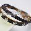 Trendy Best Friend Crystal Rhinestone Leather Bracelet Jewelry