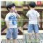 Boys' summer suit 2015 tide children of two 1-2-3-4-5 years old Korean Short Sleeved cotton baby clothes