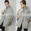 2015 European style women's fashion batwing sleeve cloak wool coat