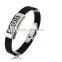 Wholesale Fashion Cheap New Silicone Stainless Steel Men's Bracelet