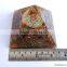 Big Orgone Chakra Stone Pyramid With Flower Of Life Symbol With Crystal Point | Reiki Pyramid Manufacturer