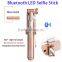 Newest Luxury Bluetooth Selfie Stick Monopod, Light Bulb Selfie Stick With Rear Mirror