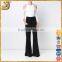 Latest Design high waist lace flared pants, young woman flared pants