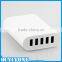 For Iphone For Samsung 5 Port Flat Usb Wall Charger