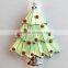 Gold And Silver Plated Vintage Christmas Tree With Star And Red Lights