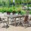 extendable polywood chair and table, plastic wood dining long table and folding chair