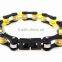 New arrival fashion design Yellow color biker motorcycle crystal bracelet&bangle jewelry