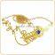 Fashion gold color and silver stainless steel necklace with nice leaf shape pendant wholesale