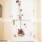 Vines, cute animals Kids height measuring Wall Stickers Boy Girl Growth Chart