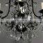 530-4 French Blackened Crystal Chandelier