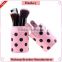 2016 Cute Professional 12 pcs Pink makeup brushes sets with portable cup holder case