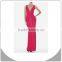 Rose V-neck Maxi Dress Formal Peplum Dress With Side Bow Bandage Dresses 2015