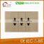 2 Gang double 2Pin American Standard wall socket