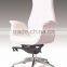 Leather Middle Back Office Chair With Wheels