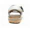 China Wholesale Import Pure White Color Open Toe Girls Flat Sandals with Buckle