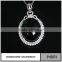 925 Sterling Sivler Luxury CZ Gemstone Necklace Pendant Jewelry