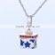 Promotional Merry Christmas Box Gift Blue Star Enamel Diy Charms
